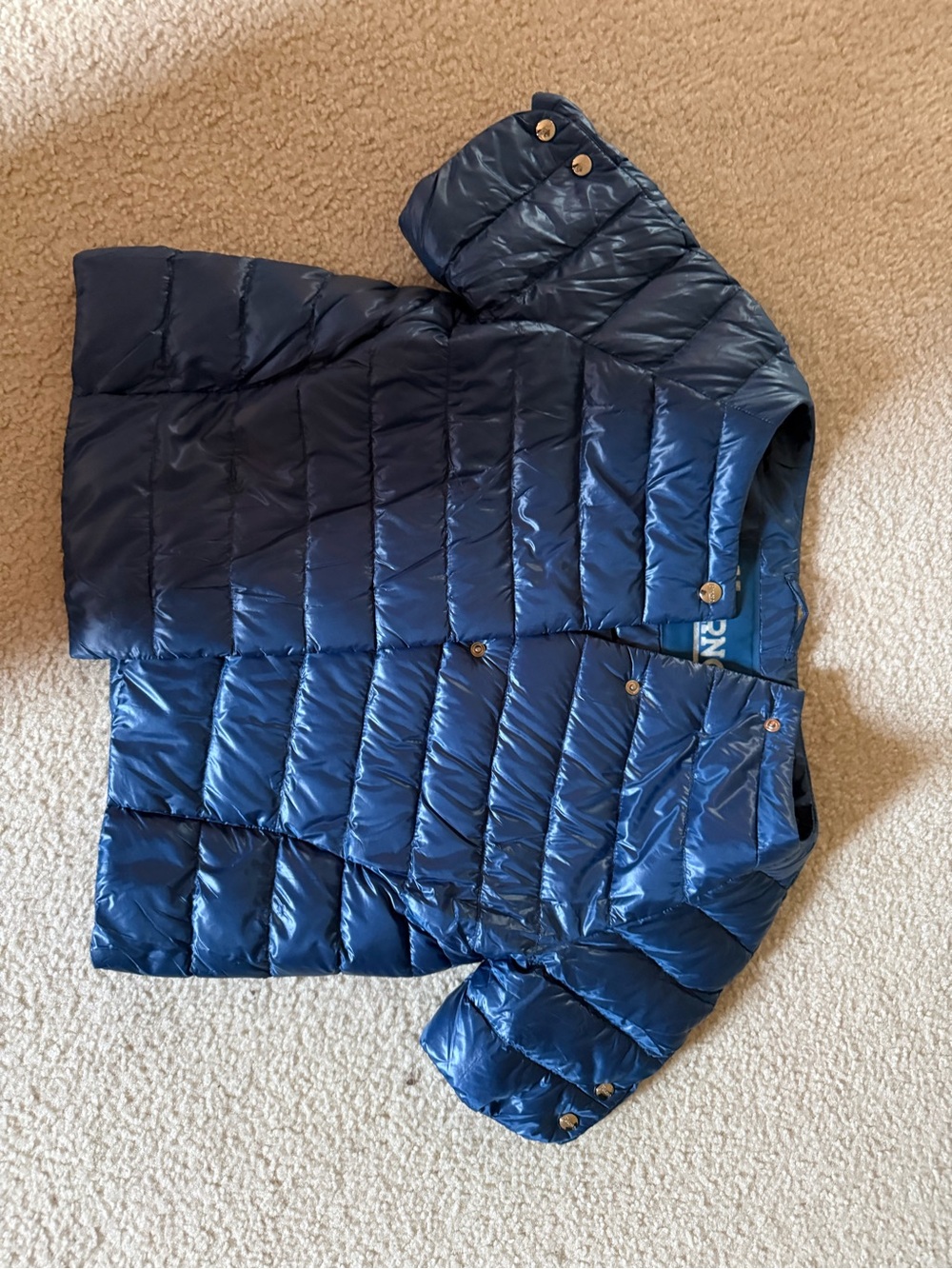 Herno Blue Shiny Puffer Jacket Vest size 40